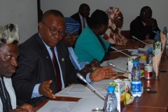 Mr E.E Oglafa, Secretary to the Commission briefing the Senate Committee