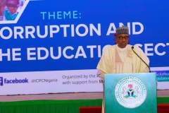 His Excellency President Muhammadu Buhari delivering his presidential address