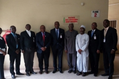 4th from right, Chairman of ICPC, Mr. Ekpo Nta, who is flanked to the right by the Alternate Chairman of NBA`s Anti-Corruption Commission, John Olusola Baiyeshea, SAN and to the left by Hon. Bako Abdullahi of ICPC. Secretary to the Commission, Mr. Elvis Oglafa is on the right hand side of John Olusola Baiyeshea, SAN and other members of the delegation of the NBA`s Anti-Corruption Commission.