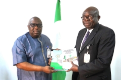 ICPC publications presented to CJID by the Secretary to the Commission, Mr. Clifford Okwudiri Oparaodu