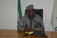 ICPC Acting Chairman, Dr. Musa Usman Abubakar, speaking during the courtesy visit