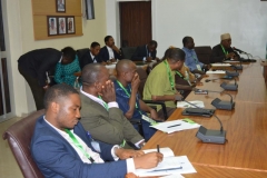 A cross-section of members of the Public Accounts Committee of the Ondo State House of Assembly during the visit