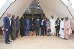 Group photograph: ICPC Board Members, ICPC Chairman, Sercretary to the Commission and staff of  Code of Conduct Bureau (CCB)