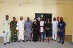 Group Photograph with the ICPC chairman Prof. Bolaji Owasanoye, SAN, Hon.  Board Member ICPC, Mrs. Olubukola Balogun, Members of UNILAG FCT Branch and Staff of ICPC