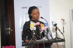 Executive Director Gender Mobile Initiative, Bar. Omowunmi Ogunrotimi giving her remarks