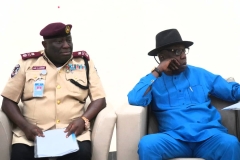 Board Member ICPC, Olugbenga Adeyanju AIG (Rtd) with an FRSC Official at the event