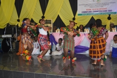 Traditional dance performed by some students at the event