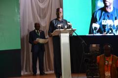 Secretary to the Government of the Federation, Mr. Boss Mustapha, giving the welcome address at the summit.
