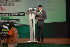 Chief Justice of Nigeria, Hon Justice  Tanko Mohammed, giving a goodwill message at the summit.
