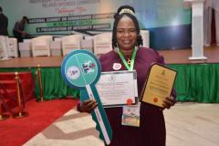 Integrity Award recipient, Ms. Josephine Ugwu.