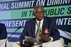 Hon. Nicholas Shehu Garba, Chairman, House of Representatives Committee on Anti-Corruption and Chairman of the second session, speaking at the summit.