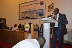 ICPC Chairman, Prof. Bolaji Owasanoye, delivering his address at the event