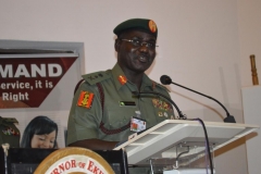 Chief of Army Staff, Lt. Gen. Tukur Buratai giving a goodwill message at the event