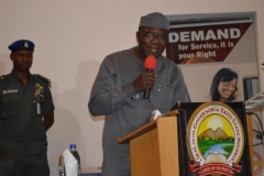 Ekiti State Governor, Dr. Kayode Fayemi delivering the keynote address at the event
