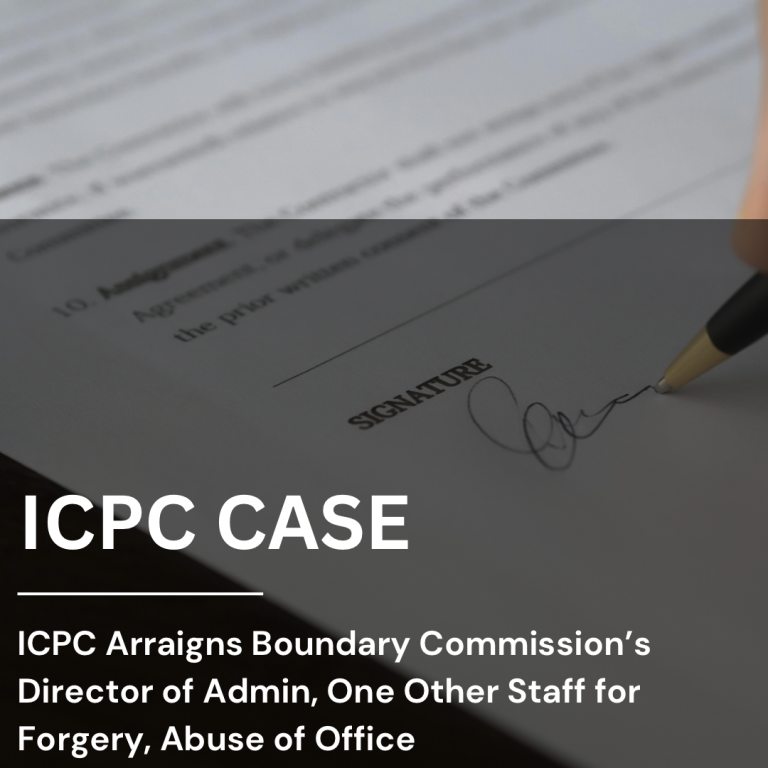 ICPC Arraigns Boundary Commission’s Director of Admin, One Other Staff for Forgery, Abuse of Office