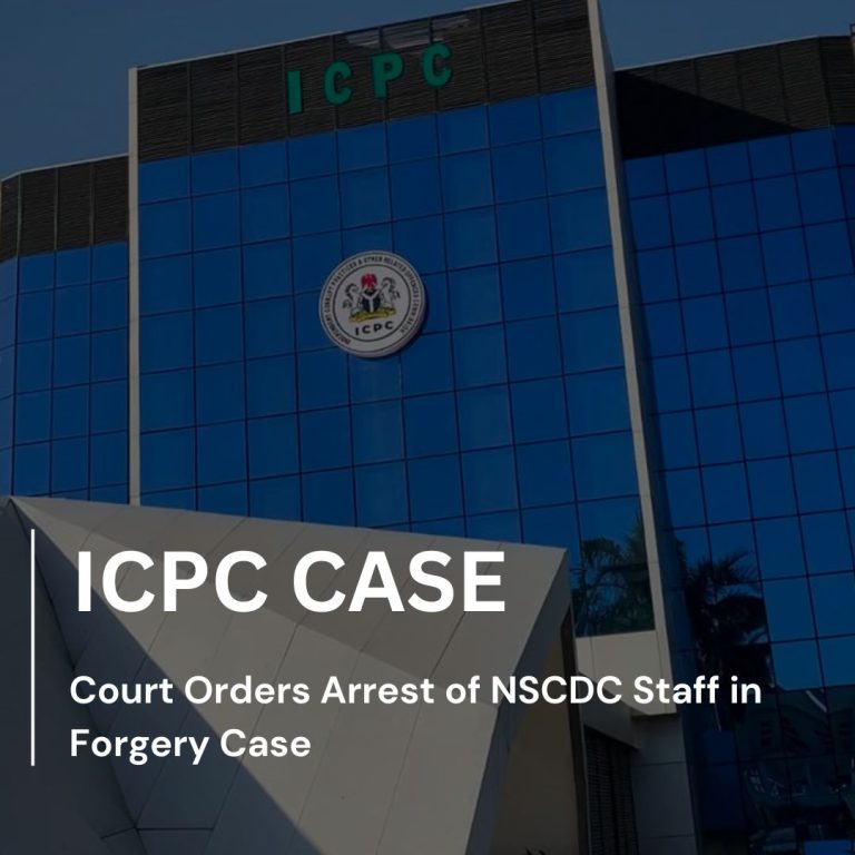 ICPC Case: Court Orders Arrest of NSCDC Staff in Forgery Case