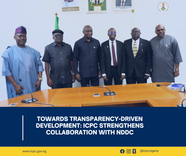 TOWARDS TRANSPARENCY-DRIVEN DEVELOPMENT: ICPC STRENGTHENS COLLABORATION WITH NDDC