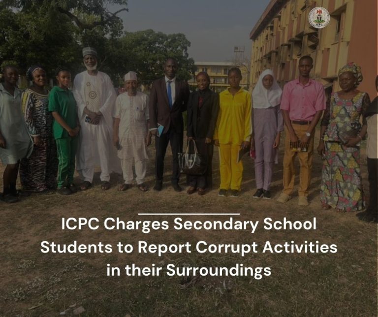 ICPC Charges Secondary School Students to Report Corrupt Activities in their Surroundings