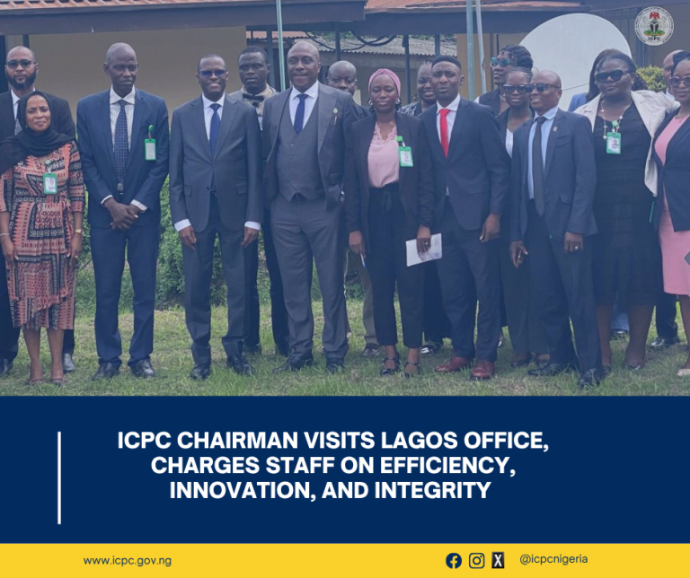 ICPC Chairman Visits Lagos Office, Charges Staff on Efficiency, Innovation, and Integrity 