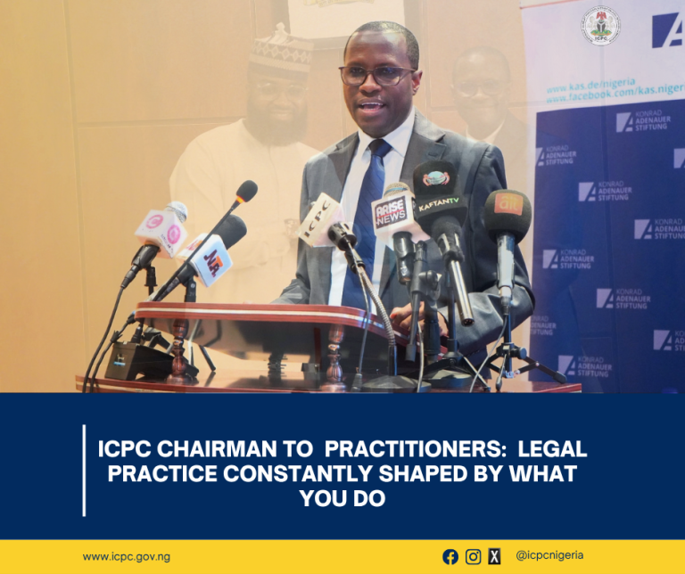 ICPC CHAIRMAN TO  PRACTITIONERS:  LEGAL PRACTICE CONSTANTLY SHAPED BY WHAT YOU DO