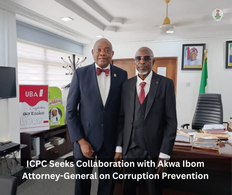 ICPC Seeks Collaboration with Akwa Ibom Attorney-General on Corruption Prevention