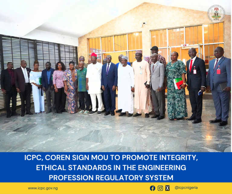 ICPC, COREN Join Forces to End Shoddy Projects and Building Collapses in Nigeria
