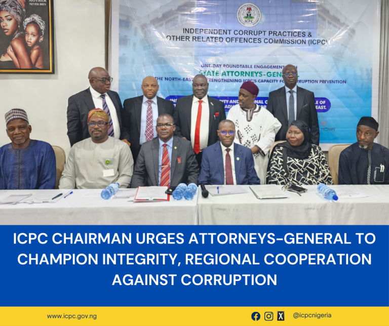 ICPC Chairman Urges Attorneys-General to Champion Integrity, Regional Cooperation Against Corruption