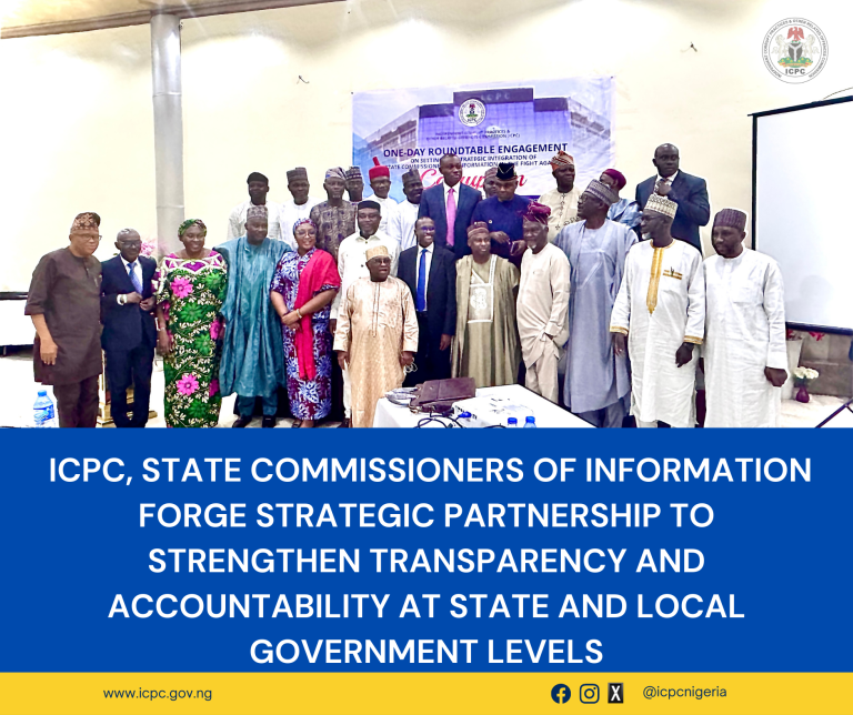 ICPC, State Commissioners of Information Forge Strategic Partnership to Strengthen Transparency and Accountability at State and Local Government Levels