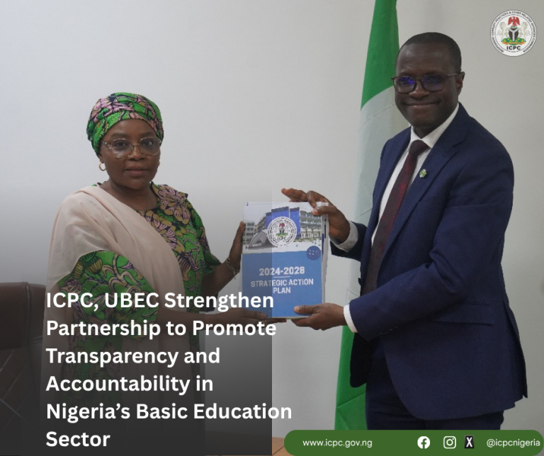 ICPC, UBEC Strengthen Partnership to Promote Transparency and Accountability in Nigeria’s Basic Education Sector