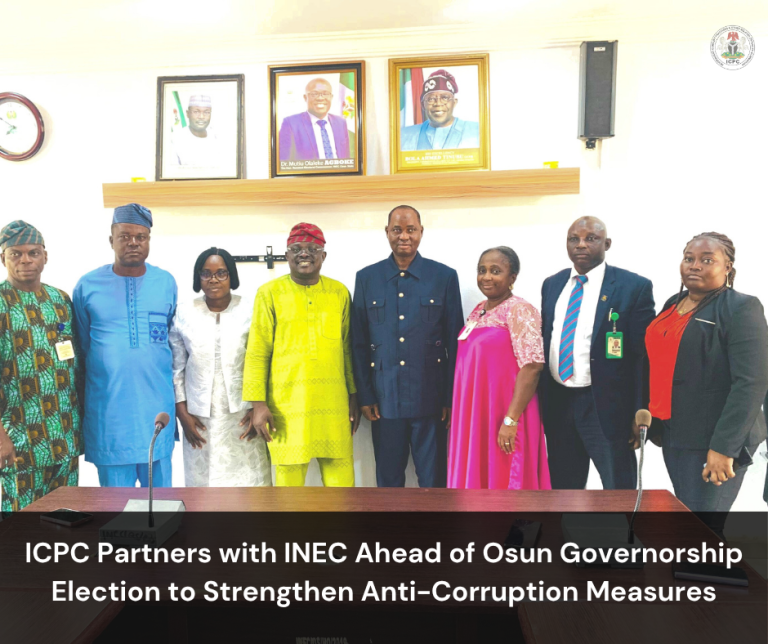 ICPC Partners with INEC Ahead of Osun Governorship Election to Strengthen Anti-Corruption Measures