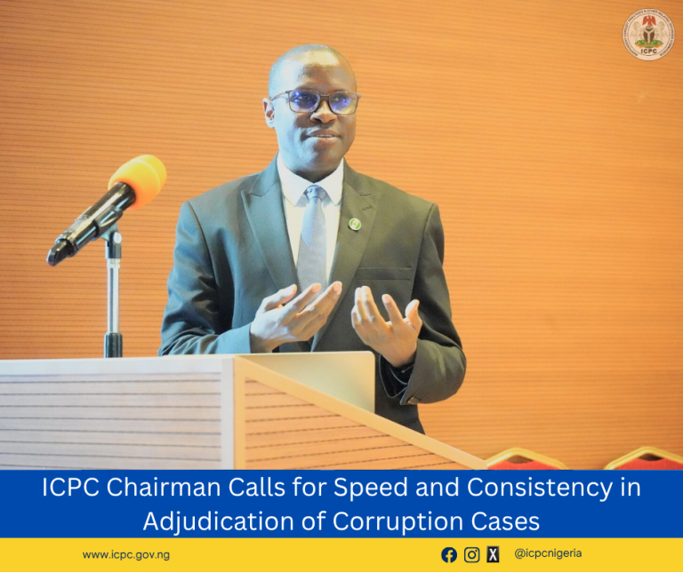 ICPC Chairman Calls for Speed and Consistency in Adjudication of Corruption Cases
