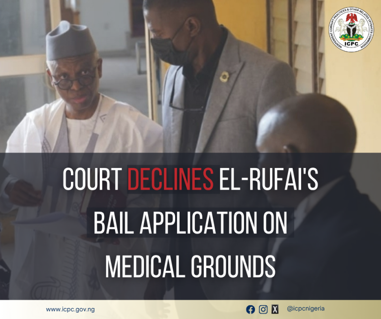 COURT DECLINES EL-RUFAI’S BAIL APPLICATION ON MEDICAL GROUNDS