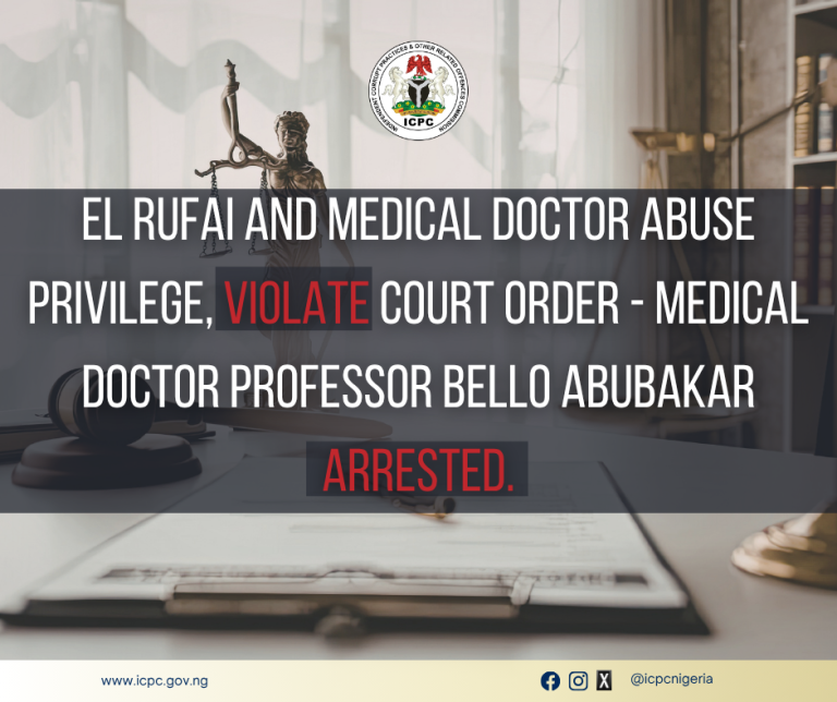El Rufai and Medical Doctor Abuse Privilege, Violate Court Order – Medical Doctor Professor Bello Abubakar Arrested.