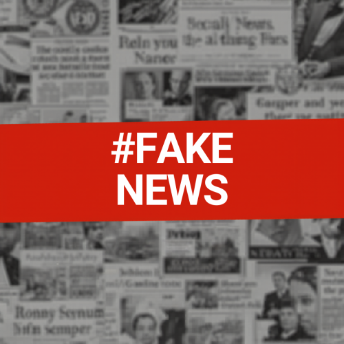 High-Contrast Instagram Post on Fake News